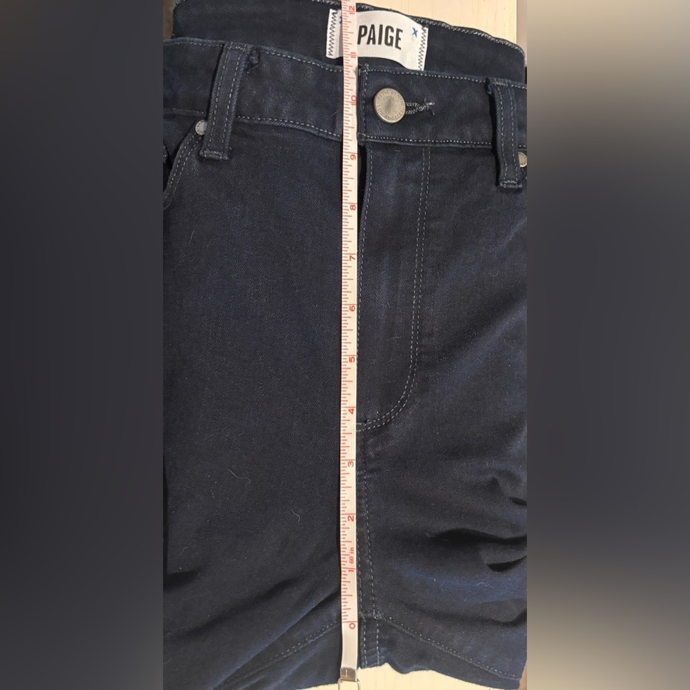 Paige Hoxton High Rise Skinny Jeans, Extra Dark Wash, Size 30 - Picture 10 of 12